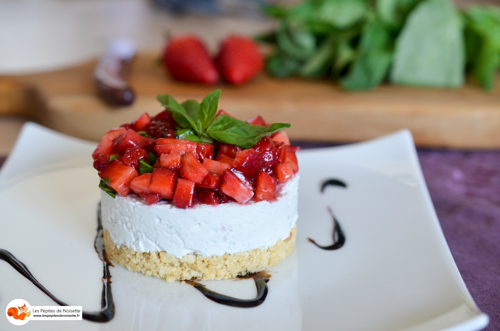 Cheesecake Saint Maure Fraise Basilic (7 Sur 9) Cheesecake Saint Maure Fraise Basilic (7 Sur 9)