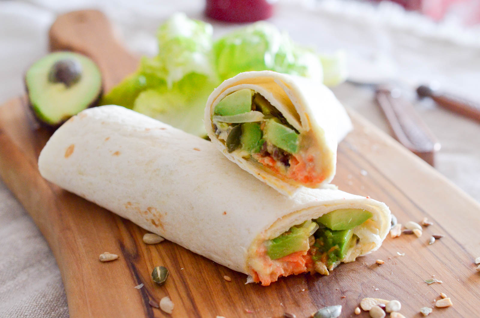 Veggie Wrap Avocat Houmous (8 Sur 8) Veggie Wrap Avocat Houmous (8 Sur 8)
