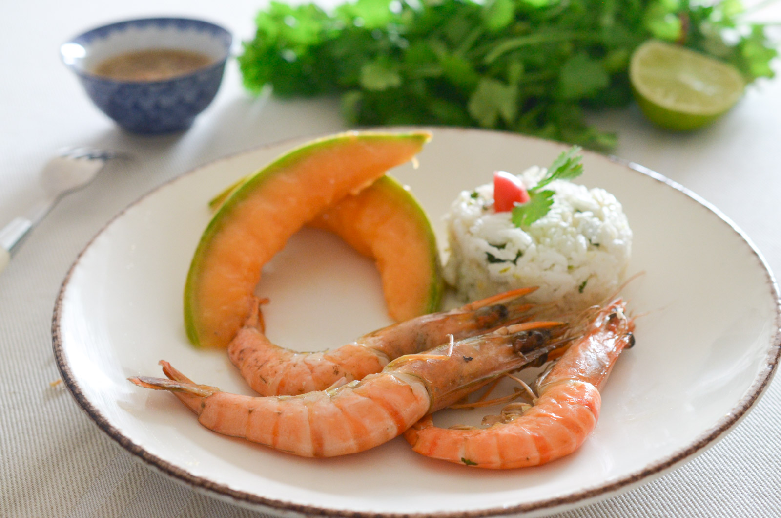Gambas Melon Grille Sauce Thaie 8 Sur 9 Gambas Melon Grille Sauce Thaie 8 Sur 9