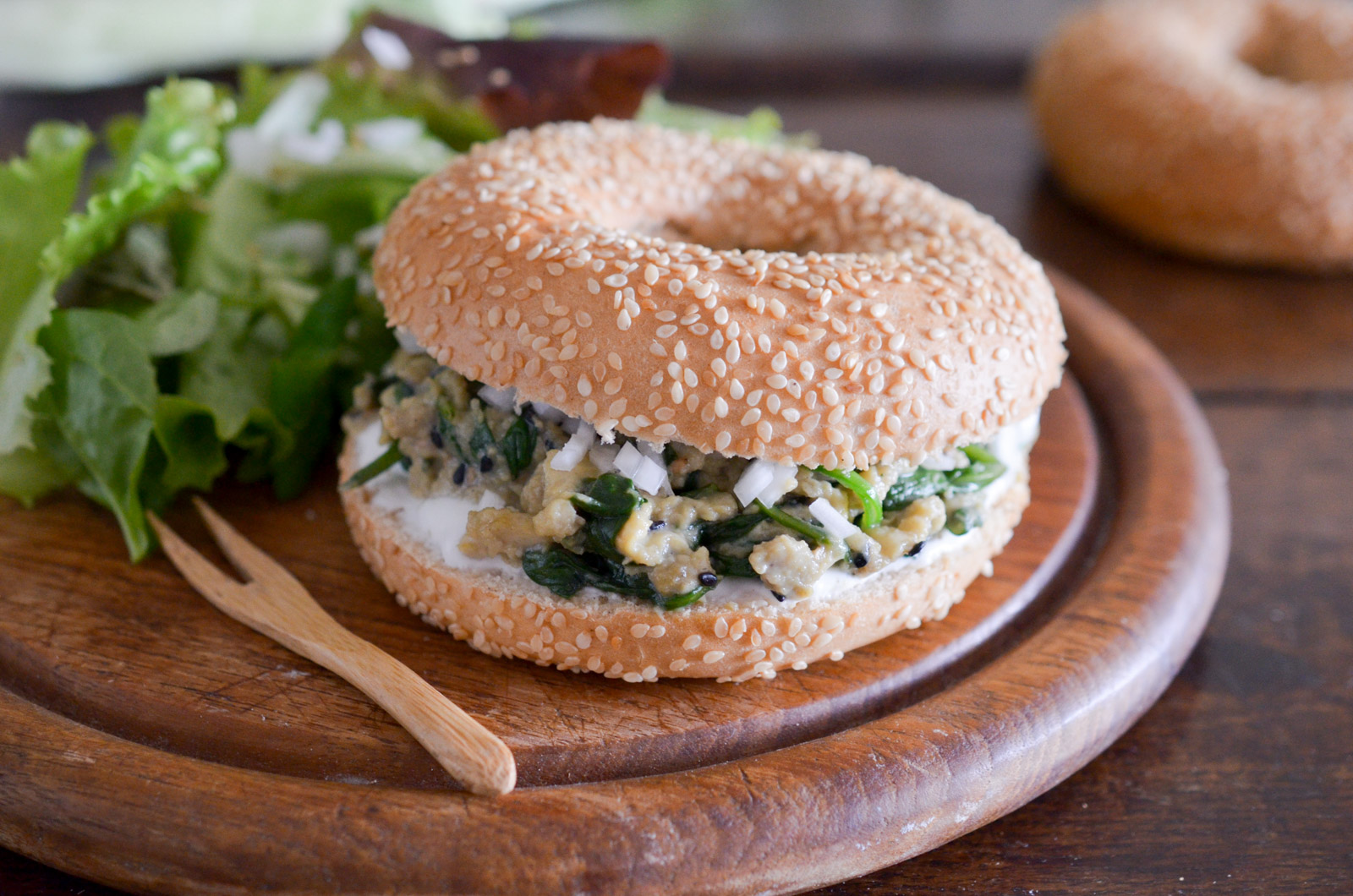 Bagel Oeufs Brouilles Sesame (4 Sur 6) Bagel Oeufs Brouilles Sesame (4 Sur 6)