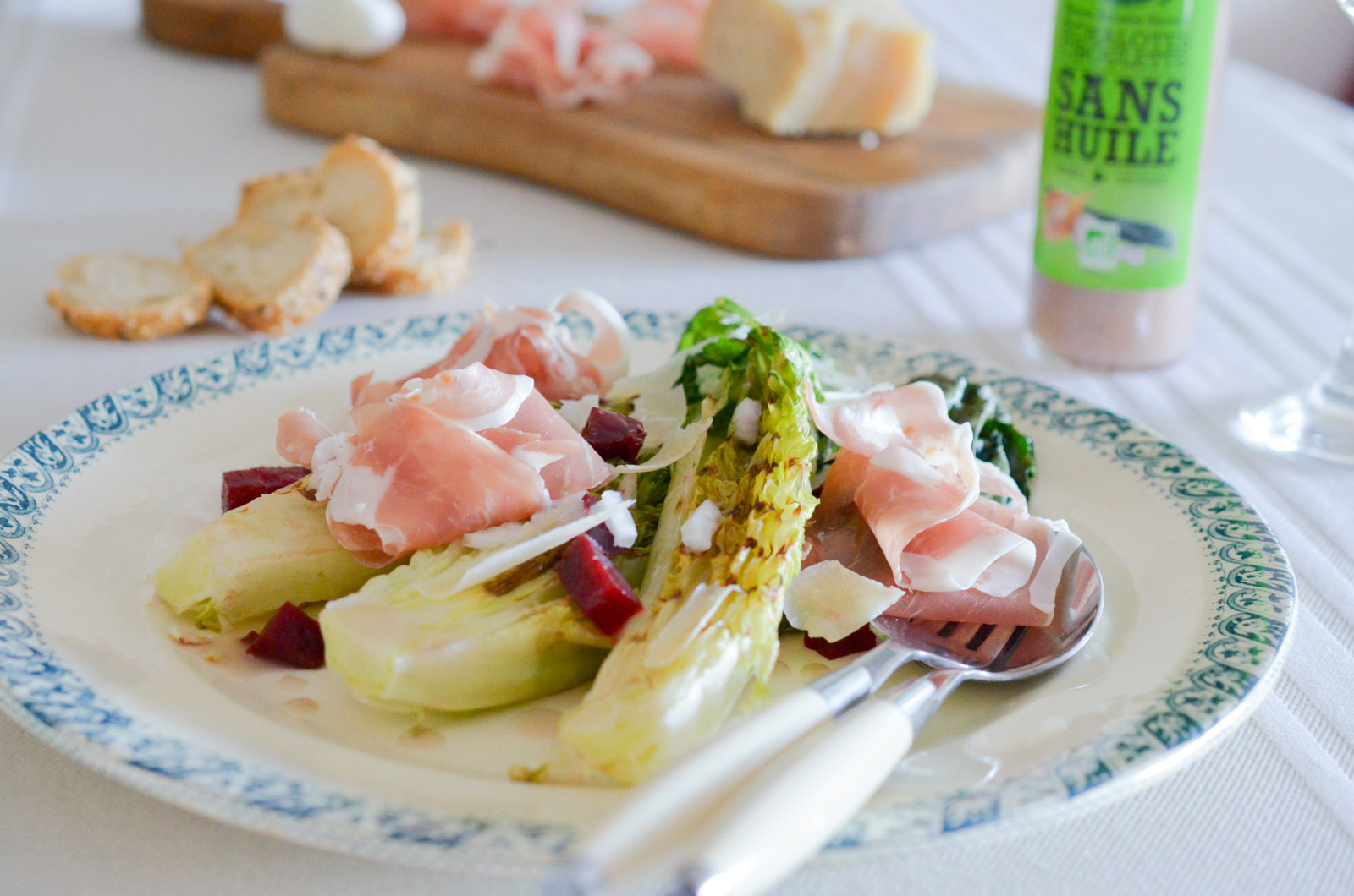 Romaine Grille Jambon Parme Vinaigrette Ciboulette (5 Sur 10) Romaine Grille Jambon Parme Vinaigrette Ciboulette (5 Sur 10)