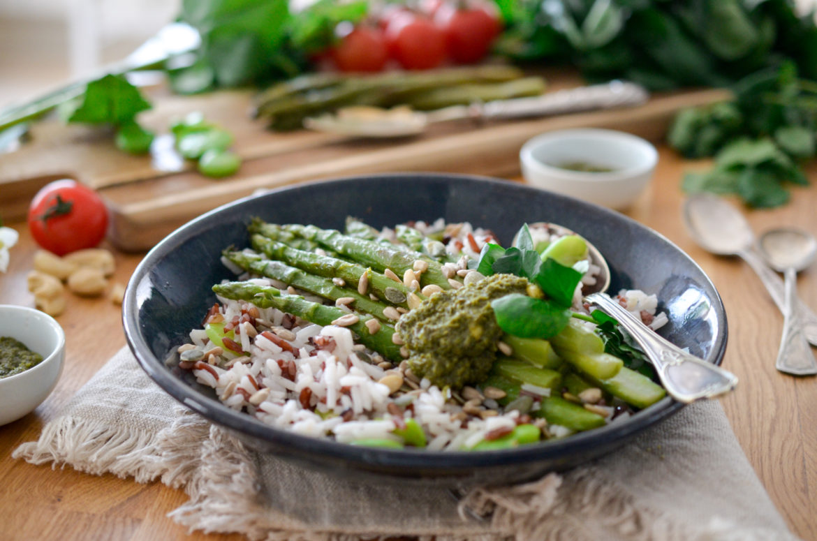 Recette Riz Asperges Pesto Graines 9 Recette Riz Asperges Pesto Graines 9