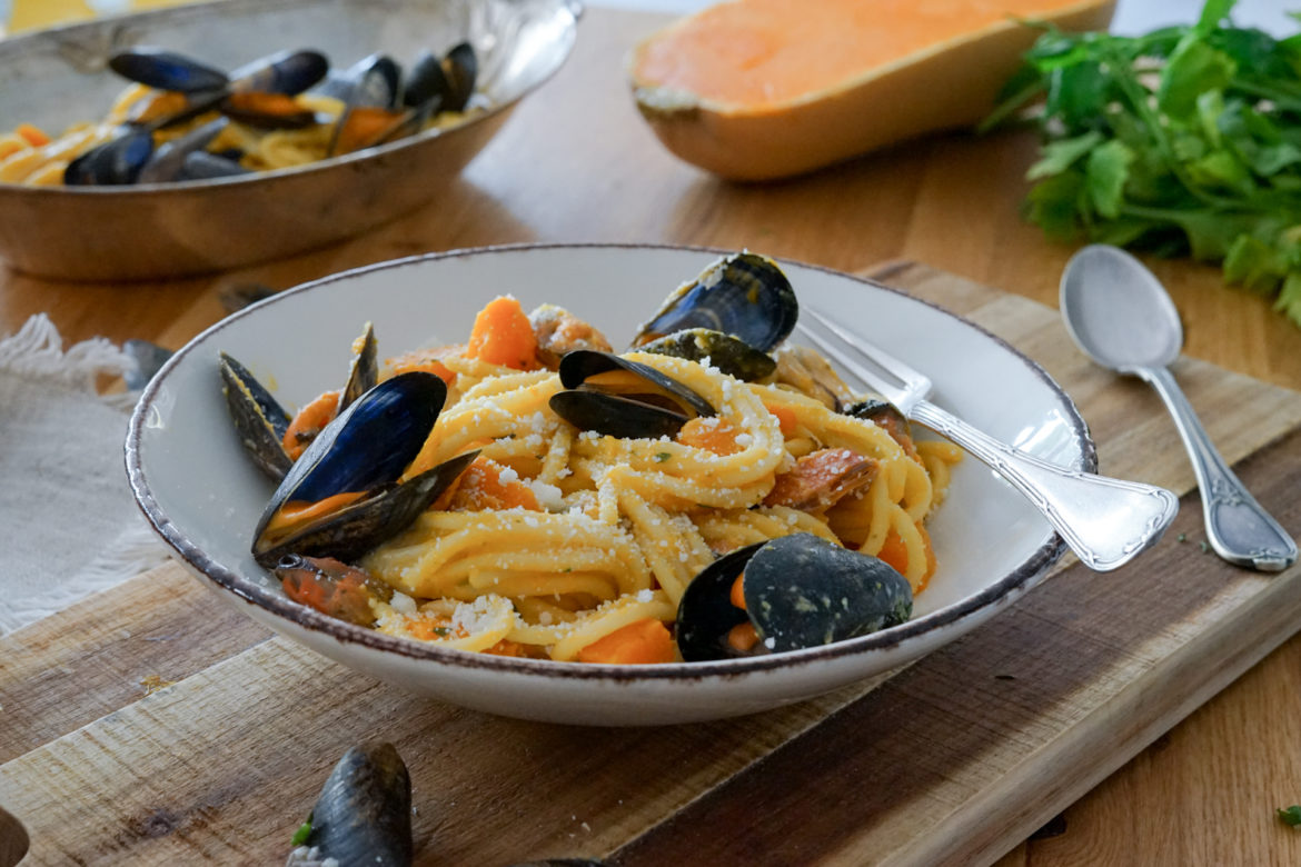 Recette Spaghettis Moules Butternut Bol 4 Recette Spaghettis Moules Butternut Bol 4
