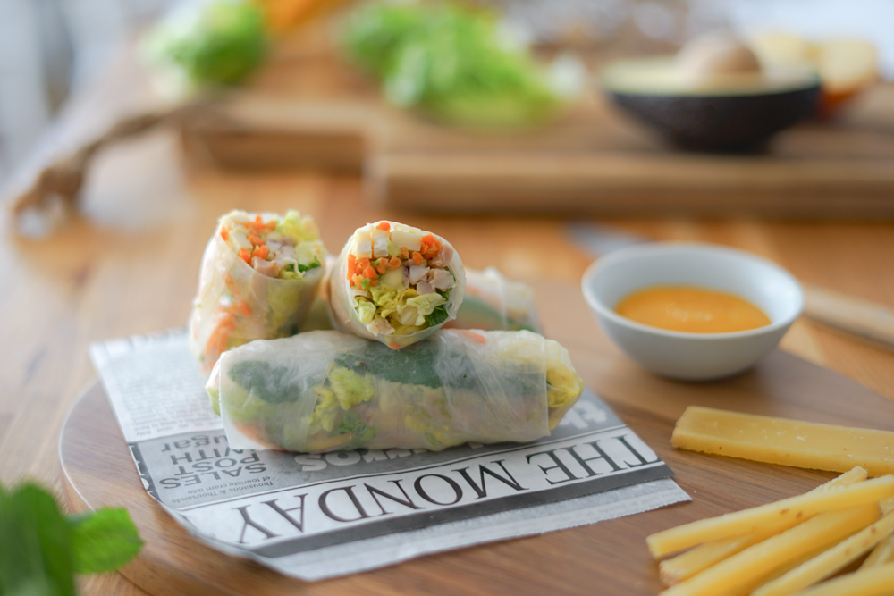 Recette Rouleaux Printemps Poulet Salers 2 Recette Rouleaux Printemps Poulet Salers 2