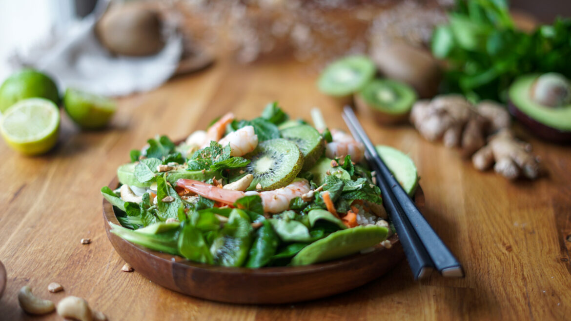 Recette Salade Kiwi Crevettes Thai 4 Recette Salade Kiwi Crevettes Thai 4