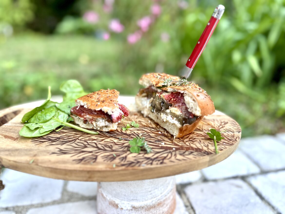 Burger Vegetarien Aubergine Figue Burger Vegetarien Aubergine Figue
